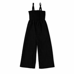 Girls Black Smocked Wide Leg Jumpsuit Romper Size 7/8